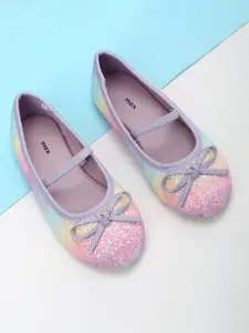 max Girls Embellished Ballerinas with Bows Flats