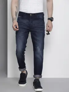 The Indian Garage Co Men Navy Blue Slim Fit Stretchable Jeans