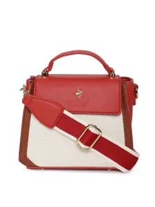 Beverly Hills Polo Club Logo Print Hand with Lobster Claw Clasp Satchel