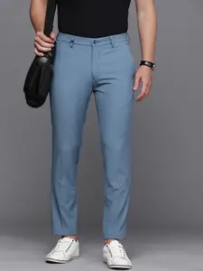 Louis Philippe Ath.Work Louis Philippe Ath Work Men Blue Comfort Tapered Fit Trousers