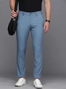 Louis Philippe Ath.Work Louis Philippe Ath Work Men Textured Comfort Tapered Fit Trousers