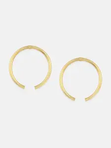 Tipsyfly Gold-Plated Contemporary Hoop Earrings