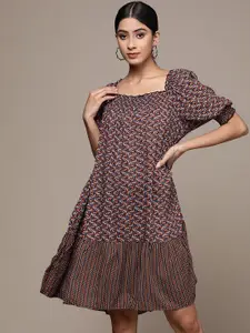 Label Ritu Kumar Multicoloured A-Line Dress