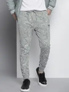 The Indian Garage Co Men Textured Slim Fit Joggers