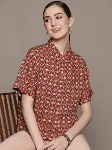 Label Ritu Kumar Women Relaxed Fit Printed Casual Shirt