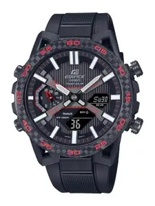 CASIO Men EDifice ECB-2000PB-1ADF Black Ana-Digi Dial Black Resin Strap Watch ED563