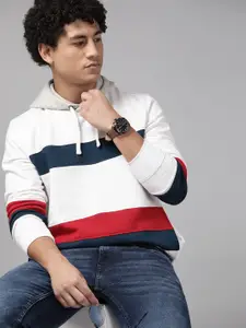 Roadster Men Colourblocked Hooded Sweatshirt