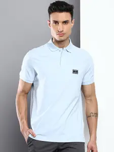 Tommy Hilfiger Men Blue Polo Collar Cotton T-shirt