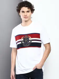 Tommy Hilfiger Printed Brand Logo Round Neck Cotton T-shirt