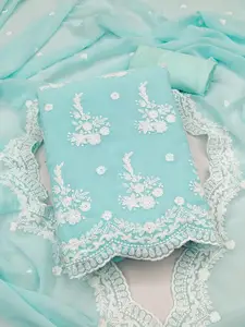 KALINI Floral Embroidered Unstitched Dress Material