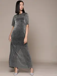 MANGO A-Line Blingy Maxi Dress