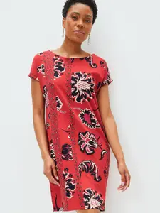 NEXT Pure Cotton Floral Print T-shirt Dress