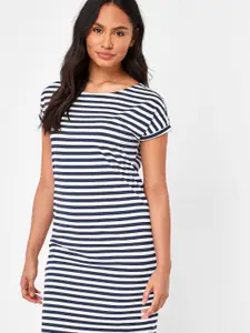 NEXT Pure Cotton Relaxed Striped T-shirt Dress