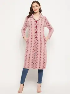 Zigo Women Cable Knit Longline Wool Sweater