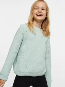 Mango Kids Girls Open Knit Pullover