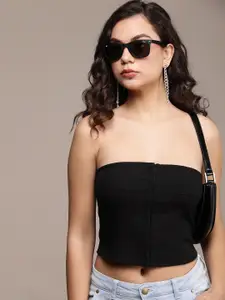 Calvin Klein Jeans Strapless Tube Top With Hook & Eye Closure