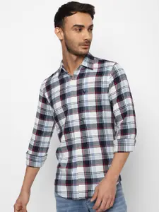 AMERICAN EAGLE OUTFITTERS Men Slim Fit Tartan Checks Checked Pure Cotton Casual Shirt