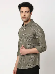 VALEN CLUB Men Slim Fit Floral Printed Cotton Casual Shirt