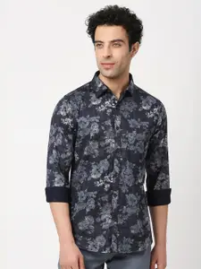 VALEN CLUB Men Slim Fit Floral Printed Pure Cotton Casual Shirt