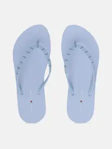 Tommy Hilfiger Women Blue Printed Thong Flip-Flops