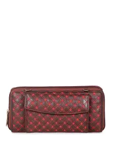 THE CLOWNFISH Emerald Women Geometric Quilted Zip Around Wallet