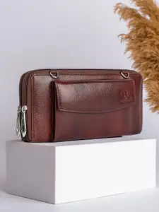 THE CLOWNFISH Women Leather Zip Around Wallet