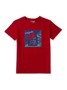 Gini and Jony Boys Graphic Printed Cotton T-shirt
