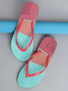 United Colors of Benetton Women Colourblocked Rubber Thong Flip-Flops