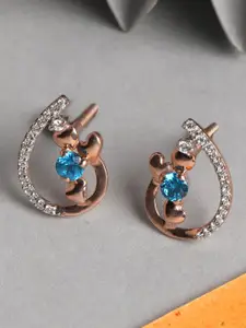 Clara Rose Gold-Plated 925 Sterling Silver Contemporary Studs Earrings
