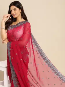 kasee Ethnic Motifs Zari Pure Georgette Saree