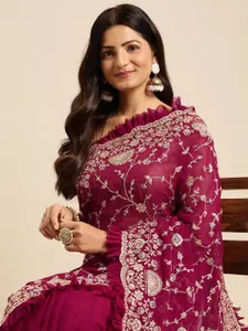 kasee Floral Zari Pure Georgette Saree