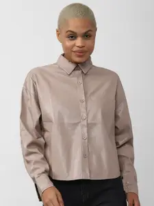 FOREVER 21 Spread Collar Casual Shirt