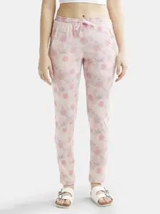 Jockey Women Floral Printed Combed Cotton Relaxed Fit Lounge Pants
