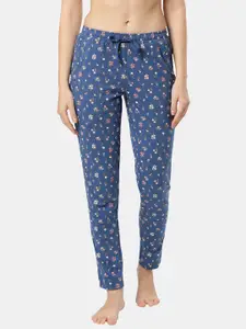 Jockey Women Floral Printed Combed Cotton Relaxed Fit Lounge Pants