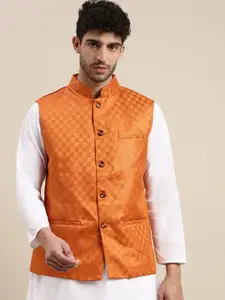 Ramraj Men Woven Designed Nehru Jackets