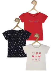 Peter England Girls Pack of 3 Printed T-shirt
