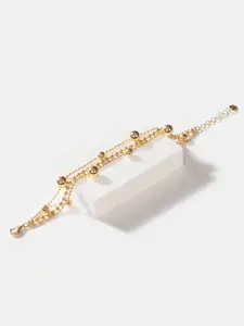 SHAYA Women Silver Gold-Plated Charm Bracelet