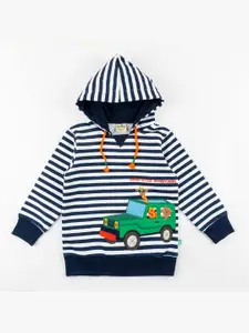 JusCubs Boys Striped Pure Cotton Pullover Sweatshirt