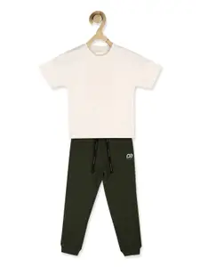 Peter England Boys Cotton T Shirt and Joggers