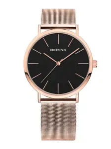 BERING Women Rose Gold-Plated Stainless Steel Straps Analogue Watch 13436-362
