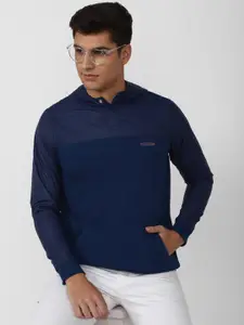 V Dot Men Hooded Pullover Sweatshirt