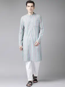 See Designs Men Striped Pure Cotton Kurta with Pyjamas