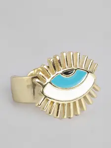 Blueberry Woman Gold plated Evil Eye ring
