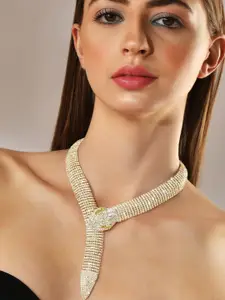 Rubans Voguish Gold Plated Necklace