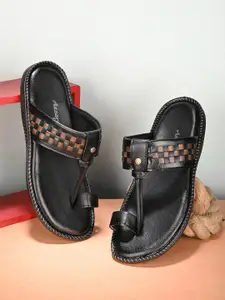 Azzaro Black Men Ethnic Comfort Sandals