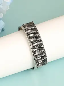 SOHI Women Silver-Plated Cuff Bracelet