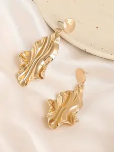 SOHI Women Gold Plated Contemporary Drop Earrings