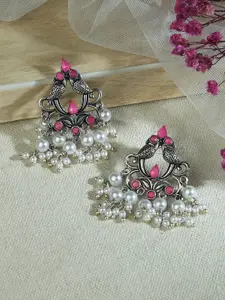 Fida Silver Plated Contemporary Drop Earrings