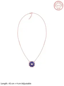 GIVA Sterling Silver Rose Gold-Plated Necklace