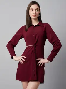 RARE Crepe Shirt Mini Dress